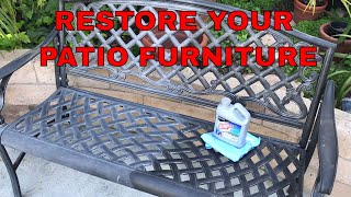 Restore and Protect Aluminum Yard Furniture in Minutes  PROTECTS TOO [upl. by Cassiani]