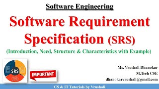 SE 17  Software Requirement Specification SRS  Complete Explanation with Example [upl. by Adnama]