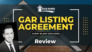 Listing Agreement Walkthrough Video  Broker Review  GAR F101 Exclusive Seller Brokerage Agreement [upl. by Ahsocin]