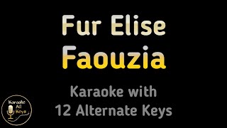 Faouzia  Fur Elise Karaoke Instrumental Lower Higher Male amp Original Key [upl. by Evey]