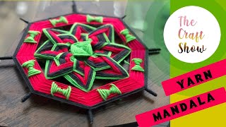 Yarn Mandala Tutorial  Gods Eye  Ojo De Dios  The Craft Show [upl. by Akkinahs]