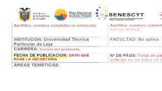 tutorial registro de tesis de la SENESCYT [upl. by Elayne269]