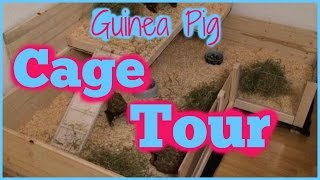 Guinea Pig Cage Tour  DIY Cage Feb 2015 [upl. by Dnalevelc179]