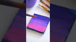 easy acrylic painting idea for beginners  mini canvas painting shorts [upl. by Aij]