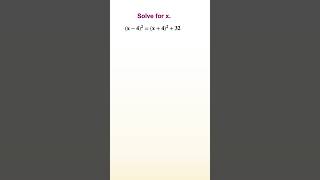 Square 2 Binomials to Solve an Equation for x maths solveequations algebraicequation algebra [upl. by Otnicaj174]