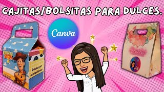 Desbloquea el Poder de Canva DISEÑA y CREA Cajitas y Bolsitas para cualquier evento social [upl. by Namajneb]