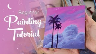 Acrylic Painting Tutorial  For Beginners [upl. by Suirtemed]