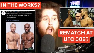 The MMA GURU REACTS to SEAN STRICKLAND vs KAMARU USMAN 2 IN THE WORKS For UFC 302 REMATCH [upl. by Nilecoj827]