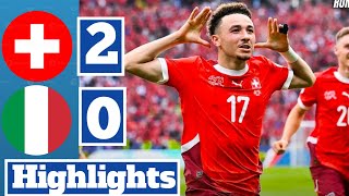 Switzerland vs italy  2 0   Extеndеd Highlights  All Goals  Euro 2024 [upl. by Lebam]