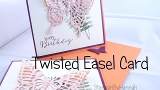 Twisted Easel Card Tutorial Using Stampin Up UK Products [upl. by Ethelda]