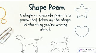 Shape Concrete Poem for Kids  Poetry for Kids  Kindergarten and Grade 1 Poetry [upl. by Darsey712]