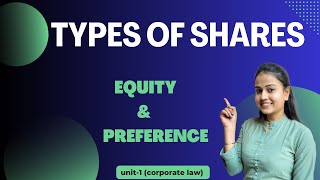 What is share  Types of shares  equity and preference  Types of preference shares in company law [upl. by Eesac240]