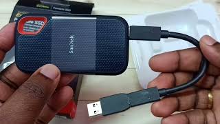 SanDisk 1TB Extreme Portable SSD USB Cable Adapter and User Manual [upl. by Lot]