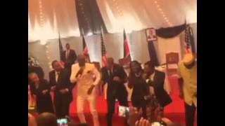 President Obama dancing to Sauti Sols quotSura Yakoquot in Kenya [upl. by Nelyaw292]