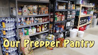 Our Prepper Pantry  Be Ready For Food Shortages [upl. by Nimajeb145]