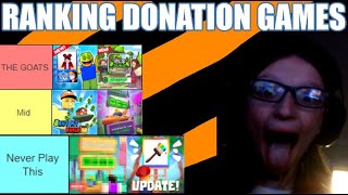 Ranking ROBLOX DONATION GAMES On A Tier List [upl. by Wiener691]