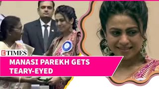 Manasi Parekh Gets Emotional Cries While Accepting National Award From President Murmu  Watch [upl. by Anialam]