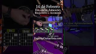 14 De Febrero  Eslabón Armado  Requinto  Acordes  Guitarra con Tabs shorts [upl. by Dela334]