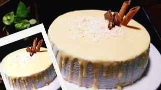 White Chocolate Truffle Cake  in Pressure cooker  Easy Cake for Beginners  Pressure cooker Cake [upl. by Aivatal]