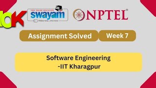 Software Engineering NPTEL Assignment 7 week 7 Answers 2024 [upl. by Aspia]