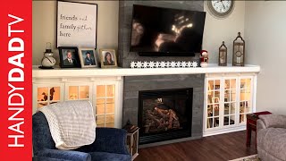 DIY Fireplace Installation  Mantle and Builtins [upl. by Attenaj159]