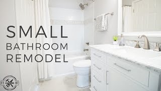 DIY Small Bathroom Remodel  Bath Renovation Project [upl. by Vitalis44]