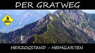 GRATWEG ÜBERSCHREITUNG MIT GRANDIOSEN AUSSICHTEN – ALPEN BERGWANDERUNG HERZOGSTAND  HEIMGARTEN [upl. by Welcome381]