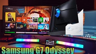 Samsung G7 Odyssey HDMI 21 4K 28quot Gaming monitor unboxing [upl. by Weikert699]