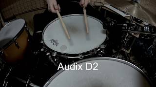 Shure SM57 vs Audix i5 vs Audix D2 on Snare Drum [upl. by Artemahs]