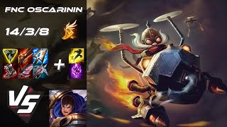 Fnatic Oscarinin TOP Corki vs Garen  EU Challenger Patch 1416 [upl. by Aelegna]