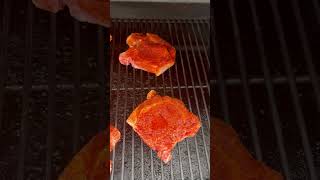 Sweet and smoky pork chops traegergrills smoker outdoorcook [upl. by Dronski112]