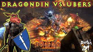 Terrorized DragonDin Vs Ubers Reigning Fire All Over Uber Tristram  Diablo 2 Resurrected [upl. by Eanehs]