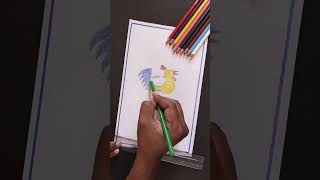 Rooster drawing with 15drawing drawingtutorial drawingcartoons2quickdrawing drawingforkids [upl. by Anyt579]