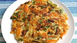 Vegetable Pancake Yachaejeon 야채전 [upl. by Raddie]