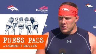 Garett Bolles Its great work to be out here with all my teammates and go against somebody new [upl. by Athey227]