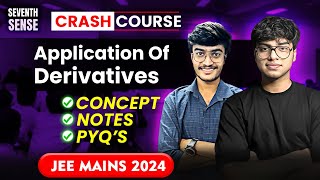 Applications of Derivatives for JEE Mains in 1 Video  Seventh Sense [upl. by Nnylhsa]