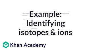 Worked example Identifying isotopes and ions  Chemistry  Khan Academy [upl. by Forrest]