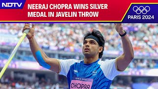 Neeraj Chopra  Olympics 2024 Neeraj Wins Silver In Javelin Throw Paks Arshad Nadeem Takes Gold [upl. by Nashoma]