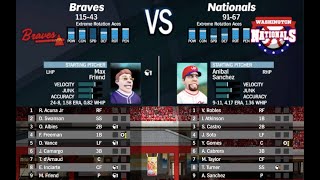 Super Mega Baseball 3 Franchise Atlanta Braves Game 3 at Washington Ep 159 [upl. by Fahy690]