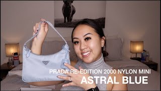 PRADA REEDITION 2000 NYLON MINI ASTRAL BLUE UNBOXING [upl. by Ydac]