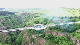 Georgias new glass bridge above a canyon is not for the fainthearted [upl. by Ahsia]