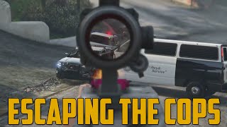 ESCAPING THE COPS Grand Theft Auto V  First Person Next Gen [upl. by Ardme123]