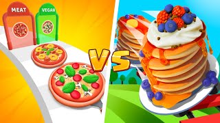 I Went Pizza Vs Pancake Run Gameplay [upl. by Durrett]