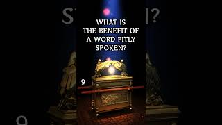 9 What is the benefit of a word fitly spoken gsa godsaysabout bible holybible [upl. by Alletse637]