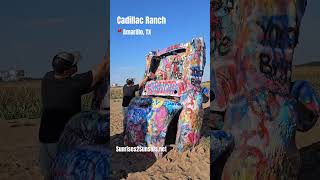 Cool Road Side Attraction in Texas Cadillac Ranch Amarillo Texas [upl. by Nnalyrehc305]