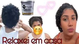 como relaxar o cabelo em casa sem perder os cachos salon line guanidina [upl. by Ariat]