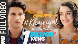 KHARIYAT BONUS TRACK  CHHICHHORE  Sushant Shraddha  full song music  4kHD [upl. by Notlit]