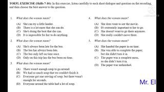 TOEFL ITP Listening Exercise  Skills 7  10 with Answer [upl. by Adnovay]