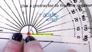 How to use a protractor [upl. by Salkcin]