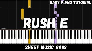 Rush E Easy Piano Tutorial [upl. by Katerina]